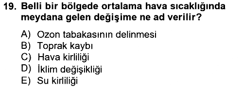 İnsan ve Toplum 2012-2013 Ara Sınav - 19. soru