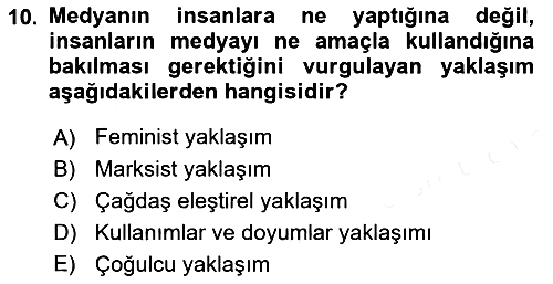 İnsan ve Toplum 2017-2018 Ara Sınav - 10. soru