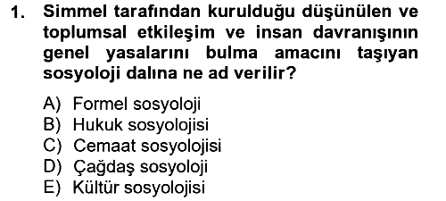 İnsan ve Toplum 2013-2014 Dönem Sonu Sınavı - 1. soru