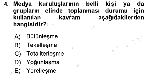 İnsan ve Toplum 2015-2016 Dönem Sonu Sınavı - 4. soru