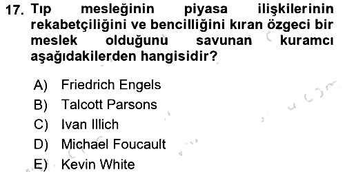 İnsan ve Toplum 2016-2017 Dönem Sonu Sınavı - 17. soru