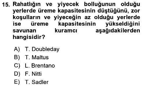 İnsan ve Toplum 2018-2019 Yaz Okulu Sınavı - 15. soru
