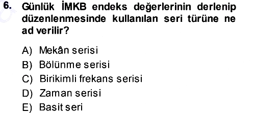 İstatistik 2013-2014 Ara Sınav - 6. soru