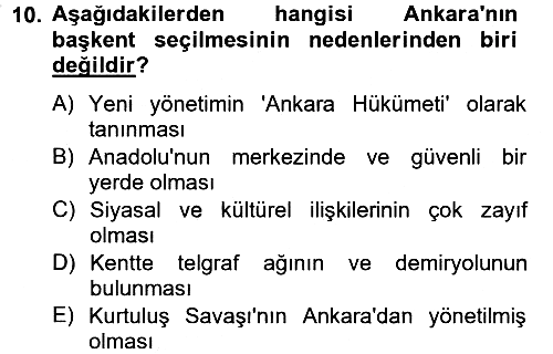 Kent Sosyolojisi 2012-2013 Dönem Sonu Sınavı - 10. soru