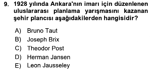 Kent Sosyolojisi 2015-2016 Dönem Sonu Sınavı - 9. soru