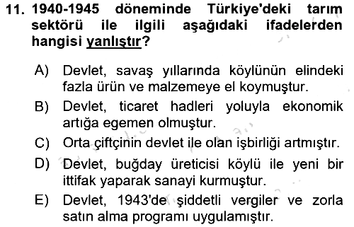 Kent Sosyolojisi 2015-2016 Dönem Sonu Sınavı - 11. soru