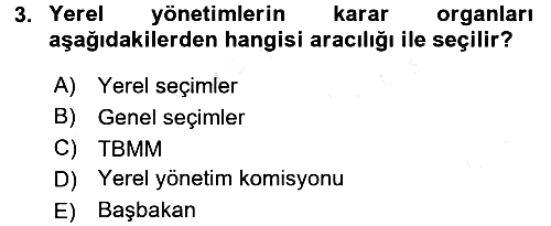 Kent Sosyolojisi 2015-2016 Tek Ders Sınavı - 3. soru