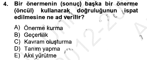 Klasik Mantık 2012-2013 Ara Sınav - 4. soru