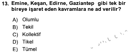 Klasik Mantık 2016-2017 Ara Sınav - 13. soru
