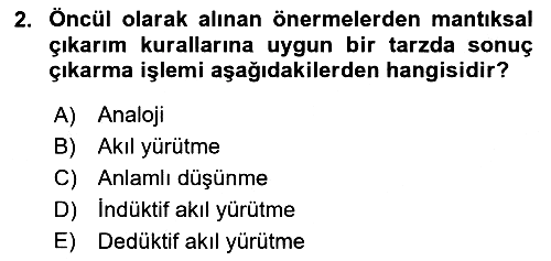Klasik Mantık 2021-2022 Ara Sınav - 2. soru