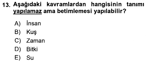 Klasik Mantık 2023-2024 Ara Sınav - 13. soru