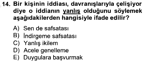 Klasik Mantık 2012-2013 Dönem Sonu Sınavı - 14. soru