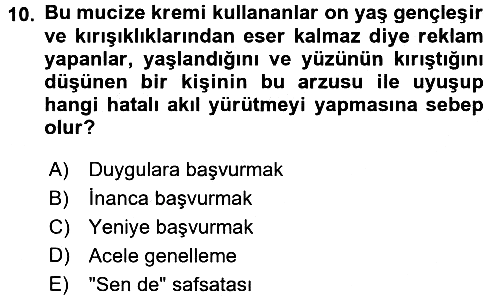 Klasik Mantık 2015-2016 Dönem Sonu Sınavı - 10. soru