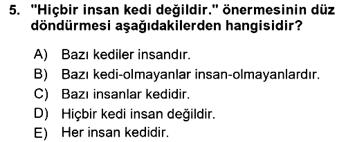 Klasik Mantık 2021-2022 Dönem Sonu Sınavı - 5. soru