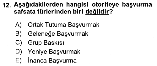 Klasik Mantık 2021-2022 Dönem Sonu Sınavı - 12. soru