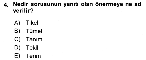 Klasik Mantık 2022-2023 Yaz Okulu Sınavı - 4. soru