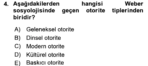 Klasik Sosyoloji Tarihi 2015-2016 Dönem Sonu Sınavı - 4. soru