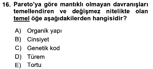Klasik Sosyoloji Tarihi 2023-2024 Dönem Sonu Sınavı - 16. soru