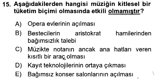 Kültür Sosyolojisi 2016-2017 3 Ders Sınavı - 15. soru
