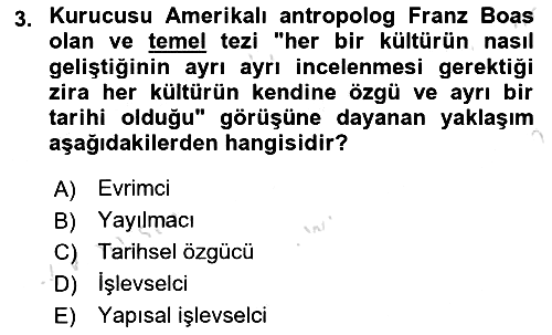 Kültür Sosyolojisi 2022-2023 Ara Sınav - 3. soru