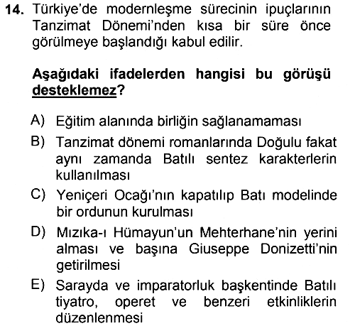 Kültür Sosyolojisi 2012-2013 Dönem Sonu Sınavı - 14. soru