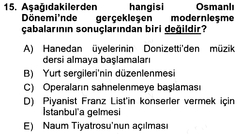 Kültür Sosyolojisi 2016-2017 Dönem Sonu Sınavı - 15. soru