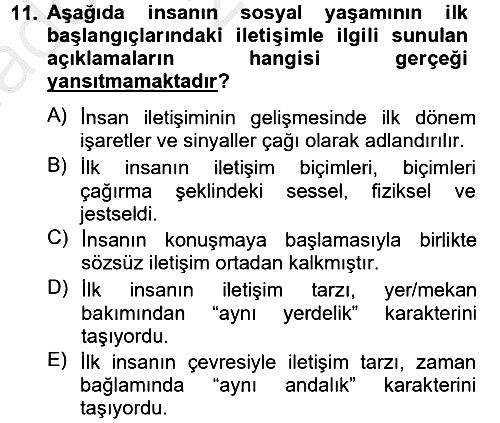 Medya Sosyolojisi 2012-2013 Ara Sınav - 11. soru