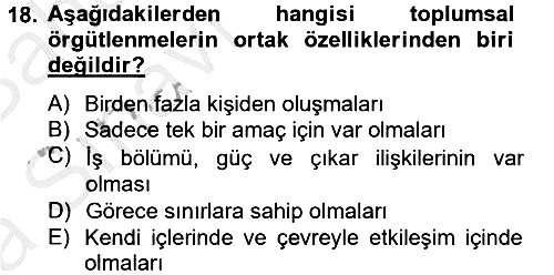 Medya Sosyolojisi 2014-2015 Ara Sınav - 18. soru