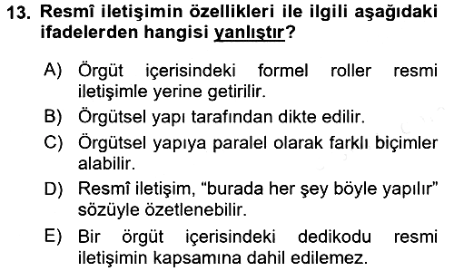 Medya Sosyolojisi 2015-2016 Ara Sınav - 13. soru