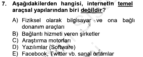 Medya Sosyolojisi 2012-2013 Dönem Sonu Sınavı - 7. soru