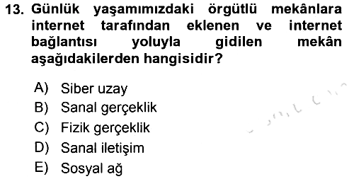 Medya Sosyolojisi 2015-2016 Dönem Sonu Sınavı - 13. soru