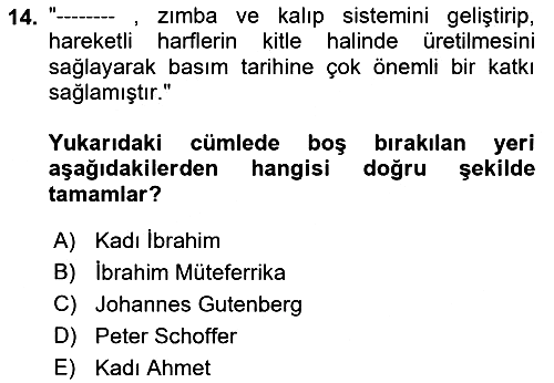 Medya Sosyolojisi 2018-2019 Dönem Sonu Sınavı - 14. soru