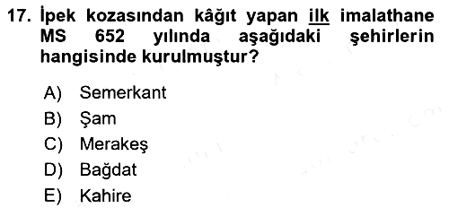 Medya Sosyolojisi 2018-2019 Dönem Sonu Sınavı - 17. soru