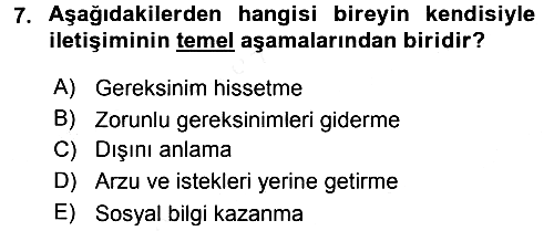 Medya Sosyolojisi 2015-2016 Tek Ders Sınavı - 7. soru