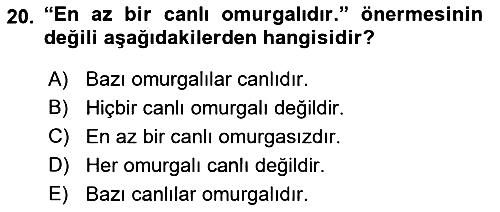 Sembolik Mantık 2018-2019 3 Ders Sınavı - 20. soru