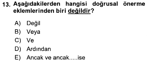 Sembolik Mantık 2016-2017 Ara Sınav - 13. soru