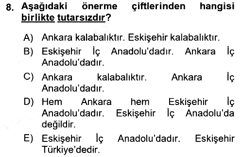 Sembolik Mantık 2017-2018 Ara Sınav - 8. soru