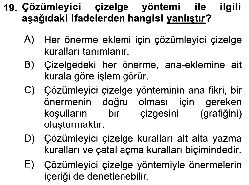 Sembolik Mantık 2023-2024 Ara Sınav - 19. soru