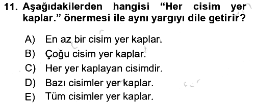 Sembolik Mantık 2015-2016 Dönem Sonu Sınavı - 11. soru