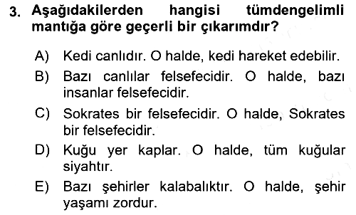 Sembolik Mantık 2018-2019 Dönem Sonu Sınavı - 3. soru