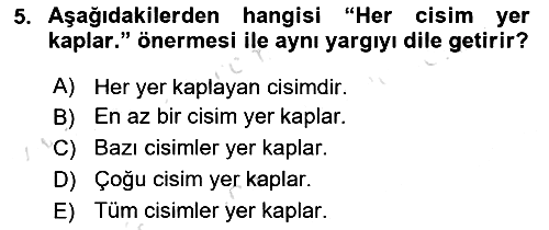 Sembolik Mantık 2021-2022 Dönem Sonu Sınavı - 5. soru