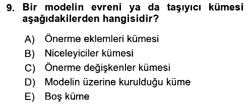 Sembolik Mantık 2021-2022 Dönem Sonu Sınavı - 9. soru