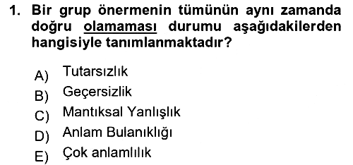 Sembolik Mantık 2025-2026 Ara Sınav - 1. soru