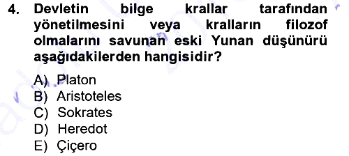 Siyaset Bilimi 2013-2014 Ara Sınav - 4. soru