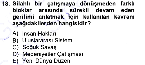 Siyaset Bilimi 2012-2013 Dönem Sonu Sınavı - 18. soru