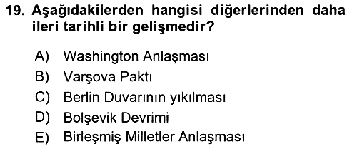 Siyaset Bilimi 2022-2023 Dönem Sonu Sınavı - 19. soru