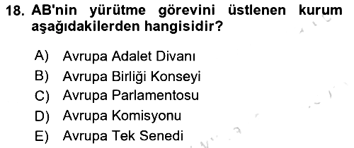 Siyaset Bilimi 2023-2024 Dönem Sonu Sınavı - 18. soru