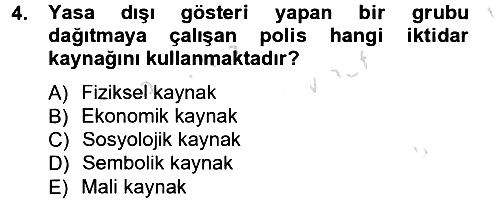 Siyaset Bilimi 2013-2014 Tek Ders Sınavı - 4. soru