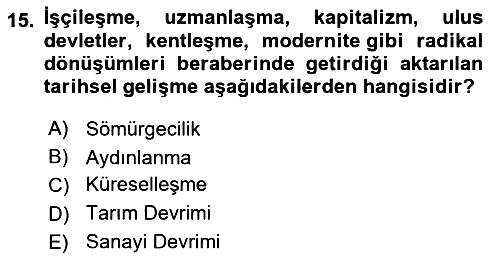 Sosyal Antropoloji 2024-2025 Ara Sınav - 15. soru