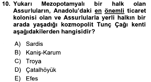 Sosyal Antropoloji 2016-2017 Dönem Sonu Sınavı - 10. soru